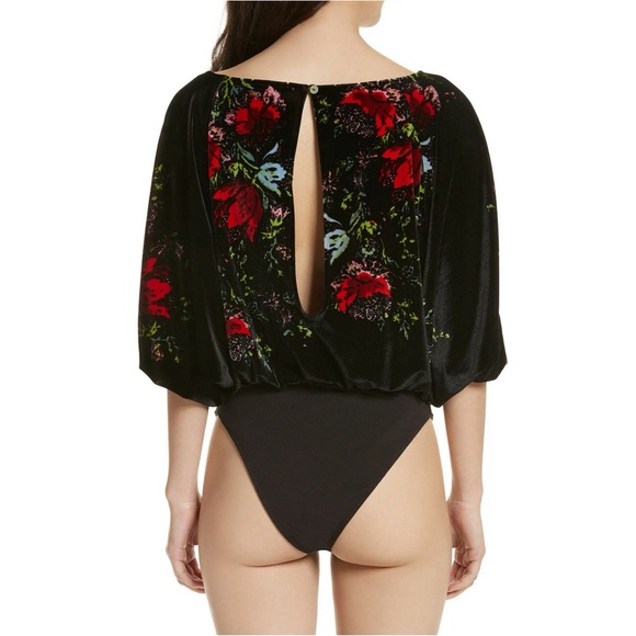 FREE PEOPLE | Velvet Floral Bodysuit - Picture 2 of 6